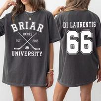 Hot Sale Briar Hawks DI LAURENTIS 66 Graphics Print T-Shirt 2026 Summer New Tee Loose Casual Oversized Harajukul Top Cotton Men Women Summer New Tee 4XL
