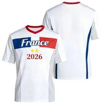 2026 France Flag Print Football Jersey Quick Dry Sports Tees for Soccer Fans Training Uniform XXS balta