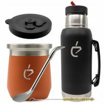 Zestaw matego do yerba mate: termolid dualflow, termos, bombilla, matero