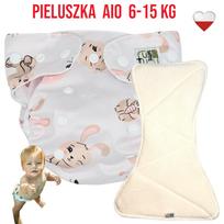 Pieluszka wielorazowa aio kieszonka bambus króliczki  nappime
