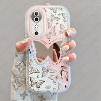 Premium Silicone Phone Case Vivo S19 Pro S18 S17 S16 With Gradient Hollow Butterfly Design Detachable Chain Strap vivo S19