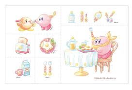 Kirby Happy Morning Sticker Fun Breakfast 8202 874 Iron-on -