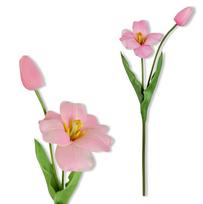 Gałązka - tulipan piankowy różowy 53 cm