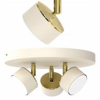 Plafon sufitowy reflektor ecru beż gx53 polska lampa nowoczesna 3-pkt koło