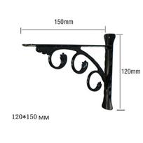1 Piece Black L Shaped Bracket L Shaped Decorative Shelf Bracket Wall Mounted Bracket  Wall Mount S: 120*150mm