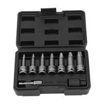 9pcs Hex Design Bolt Extractor Kit Stripped Screw Remover  For Mechanical Maintenance