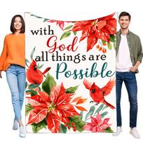 Cozy Inspirational Throw Blanket with Vibrant Floral Design and Uplifting Quote, Perfect for Home Decor, Soft Warm Fabric, Ideal Size: 75*100cm, Weight: 230 GSM