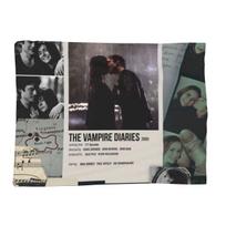 The Vampire Diaries Damon Salvatore Blankets Soft Warm Flannel Throw Blanket Bedspread for Living room Picnic Travel Home Couch Size: 75*100cm, Weight: 230 GSM