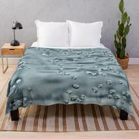 Waterdrops Flannel Throw Blanket Raining Theme Blanket King Full Queen Size for Kids Boys Girls Warm Lightweight Super Soft Size: 75*100cm, Weight: 230 GSM