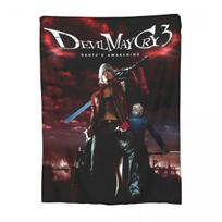 D-Devil May Cry DMC Game Gamer Blankets Soft Warm Flannel Throw Blanket Bedding for Bed Living room Picnic Travel Home Sofa Size: 75*100cm, Weight: 230 GSM