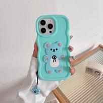 3D Mielas Meškiukas Virvė Minkštos Bangos Telefonų Dėklas Honor Play 30 50 Plus Magic 5 6 Lite X9A X8A X7A X6A X6S X6 X7 X8 4G 5G 9X 8A Pro Dangtelis Huawei P40 Lite 4G juoda