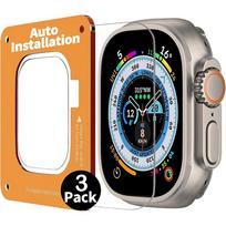 3Pack Screen Protector For Apple Watch Ultra 3 2 1 49MM 49 MM Auto-alignment Installation Frame Tempered Glass Protection Protective Flim Accessories 49mm gryna