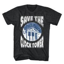 Back to the Future Save Clocktower Charcoal Heather T-Shirt S