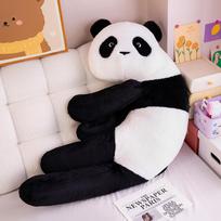 Giant panda throw pillow plush toy doll black and white panda doll girl soothing rag doll birthday gift 40cm