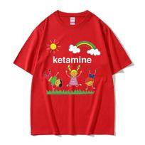 Ketamine Dancing Kids Dank Funny Meme T-shirt Men Women Fashion Casual Humor T-shirts Male Summer Cotton Short Sleeve T Shirt S