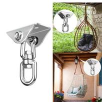 Stainless Steel Fixed Hanging Plate Swing Fixed Hook Hanging Chair Rotating Hook One Size sidabras