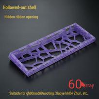 60% Frosted Transparent PC Keyboard Case with Standard GH60 Layout for WIN60/MAD60