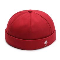 For Men And Women Buckle Docker Cap Wash Cotton Vintage Hat Adjustable Brimless Skullcap Brimless Hats For All-Match Trendy For Daily Adjustable