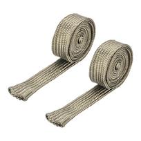 2Pcs Heat Shield Sleeve 5-25mm ID 0.9-5m Length Automotive Wire Heat Shield Fuel Line Heat Shield Sleeve Heat Wrap 800 Degree 5mm ID 0.9Meters