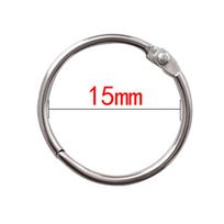 Binding Supplies Hinged Rings Keychain Metal Ring Binder Loose-leaf Book Hoops Circle Book Binder 15mm
