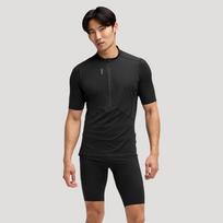 [hoka] Men's Sky Breeze Short Sleeve Zip 1170232-BLK S