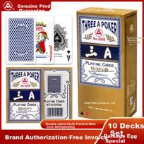 San A Guandan Special Playing Cards, 3a Poker Cards, Poker Cards, Blue Core Anti-Peeping, 2208 Blue, 10 Decks Set, Outdoor Camping