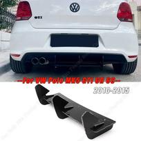 Automobilio galinio buferio difuzoriaus vėliavėlės spoilerio skirstytuvas Volkswagen VW Polo MK5 GTI 6R 6C dviejų keturių durų Facelift priedams 2010-2018 2010-2015 black