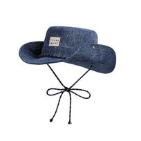 Sunscreen Western Cowboy Hat Lightweight Fisherman Hat Retro Sun Protection Basin Cap  Sport tamsiai mėlyna spalva