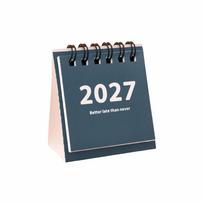 Standing Base 2027 Desk Calendar Mini Flip Calendar New Mini Calendar  Home Office mėlyna