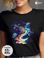 Cotton T-shirt with  Cosmic Vortex  print M