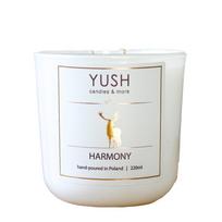 Harmony - świeca sojowa zapachowa wosk róża rabarbar ananas - yush - 220ml