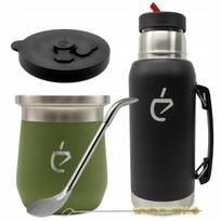 Zestaw matego do yerba mate: termolid dualflow, termos, bombilla, matero