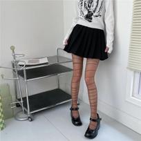 Women Sexy Irregular Striped Tights Lingerie Thigh High Stockings Pantyhose Y2K Girls High Waist Body Stockings Pantyhose Tights