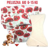 Pieluszka wielorazowa aio kieszonka bambus maki  nappime