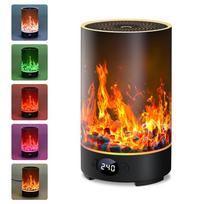Ultrasonic Essential Oil Diffuser & Large Mist Flame Humidifier with Seven-Color LED 5W orange