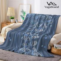 Azure Jellies Flannel Blanket Warm Soft Halloween Christmas Couch Warm Cozy Decorative Decor Gift for All Season Size: 75*100cm, Weight: 230 GSM