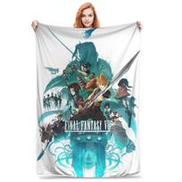 Final Fantasy VII Collage Home Final Fantasy 7 Game Blanket Fleece Throw Blanket for Home Bedroom Office Throws Bedspread Quilt Size: 75*100cm, Weight: 230 GSM