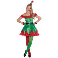 Kalėdų Elfo Cosplay Kostiumas Moterims Kalėdų Senelio Elfo Žalias ir Raudonas Aprangas Kalėdų Vakarėlis Naujųjų Metų Cosplay Kostiumas Dovana Moterims