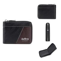 Baellerry Men Zipper RFID Protection Wallets Vintage Design Money Bags Artificial Leather Coin Purse 11.5*8.6*2.2cm juoda