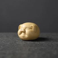 1 vnt. Kinijos purpurinio molio arbatos augintinis Miela kiaulytės statulėlė Arbatos figūrėlės papuošalai Rankų darbo skulptūra Amatai Arbatos rinkinio dekoravimo aksesuarai 5X4.5X3.3CM