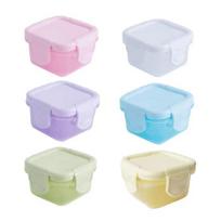 6Pcs/Set Mini Food Storage Box Portable Condiment Box with Leakproof Lid Reusable Airtight Sauce Containers for School Picnic Outdoor Barbecue 6pcs
