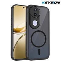 KEYSION Magnetic Phone Case for VIVO V50 Soft Silicone+PC Matte Translucent Clear Shockproof Back Cover for VIVO V50 5G for VIVO V50 juoda