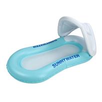 Inflatable Float with Shed PVC and Nylon Thicken Inflatable Pool Lounger Float for Man Woman white