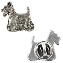 Scottish terrier, Aberdeen Terrier, Scottie, Aberdeenie  - Silver-plated dog brooch, elegant pin, jacket lapel decoration by Art-Dog brand sidabras