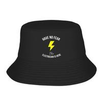 Have No Fear The Electrician Is Here Funny Job  Bucket Hat Panama Bob Hats Outdoor For Summer Beach Fishing Unisex Fisherman Cap One Size