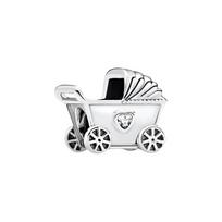 Pandora Baby Carriage Charm Women Jewelry 792102CZ Silver,F white