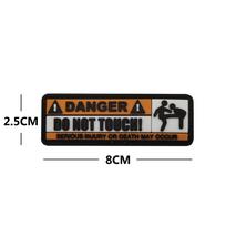 Outdoor Warning Danger Morale Patch - Velcro Tactical Backpack Patch