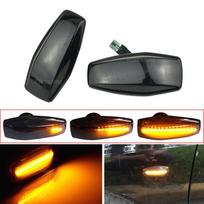 A Pair Dynamic Blinker LED Light Side Marker For Hyundai Tucson Terracan Coupe Trajet Matrix Elantra XD i10 Getz Sonata XG Dynamic Smoked Black