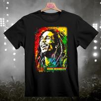 Bob Marley Reggae Band TShirt Black S3XL Unisex T-Shirt - Men's Summer Cotton Graphic Tee S įvairiaspalvis