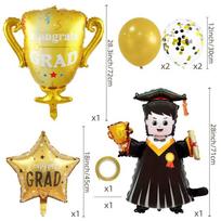 Doctor Foil Balloons Transparent Confetti Latex Balloon Congrats Graduation Balloon set Graduation Party Balloon Decorations Other